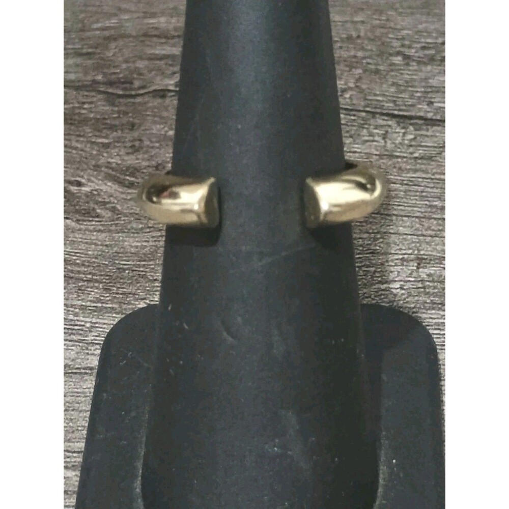 Gold Plated Cuff Ring S925 Sterling Silver Tested Size 7